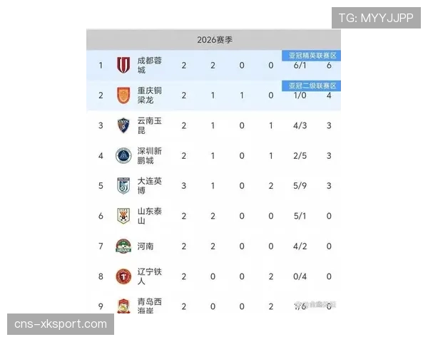 中超积分榜更新：上海海港领跑，青岛西海岸深陷降级区